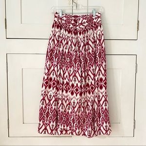 [LOFT] Patterned Flowy A-line Skirt
